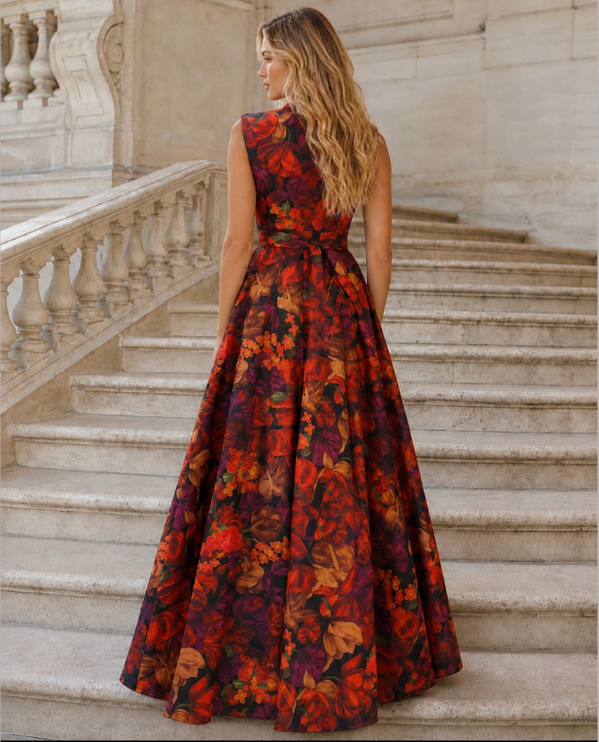 VESTIDO FLORAL COMPRIDO