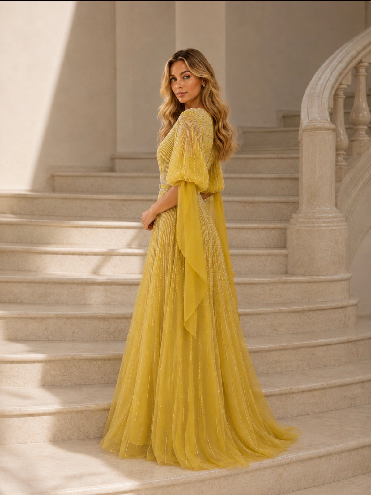 VESTIDO COMPRIDO AMARELO