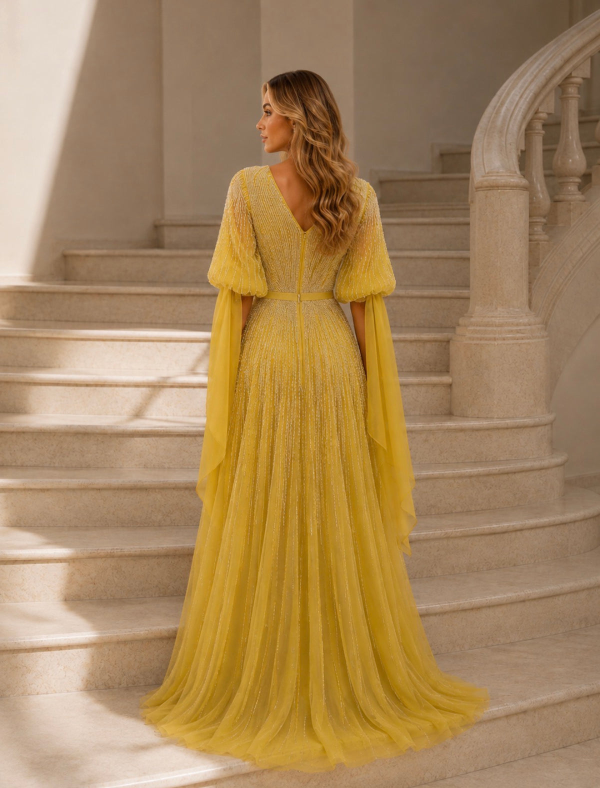 VESTIDO COMPRIDO AMARELO