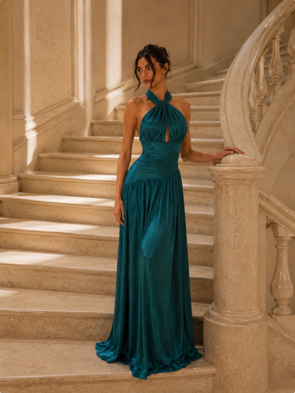 VESTIDO COMPRIDO ACETINADO