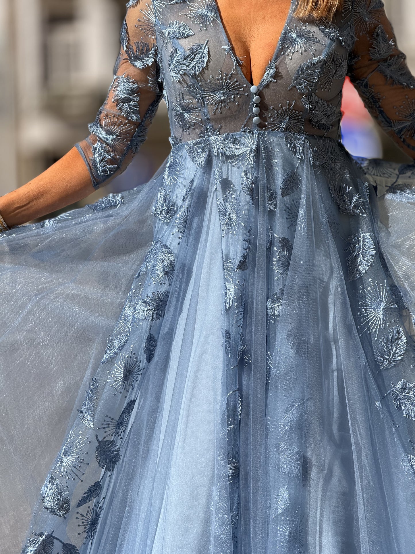 Vestido renda e transparência