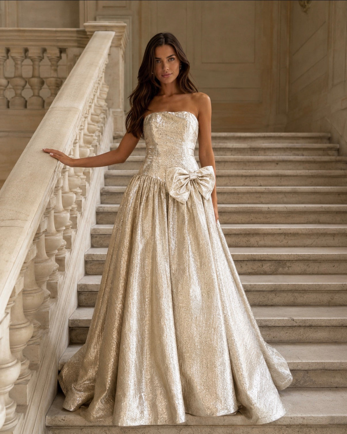 VESTIDO COMPRIDO METALIZADO