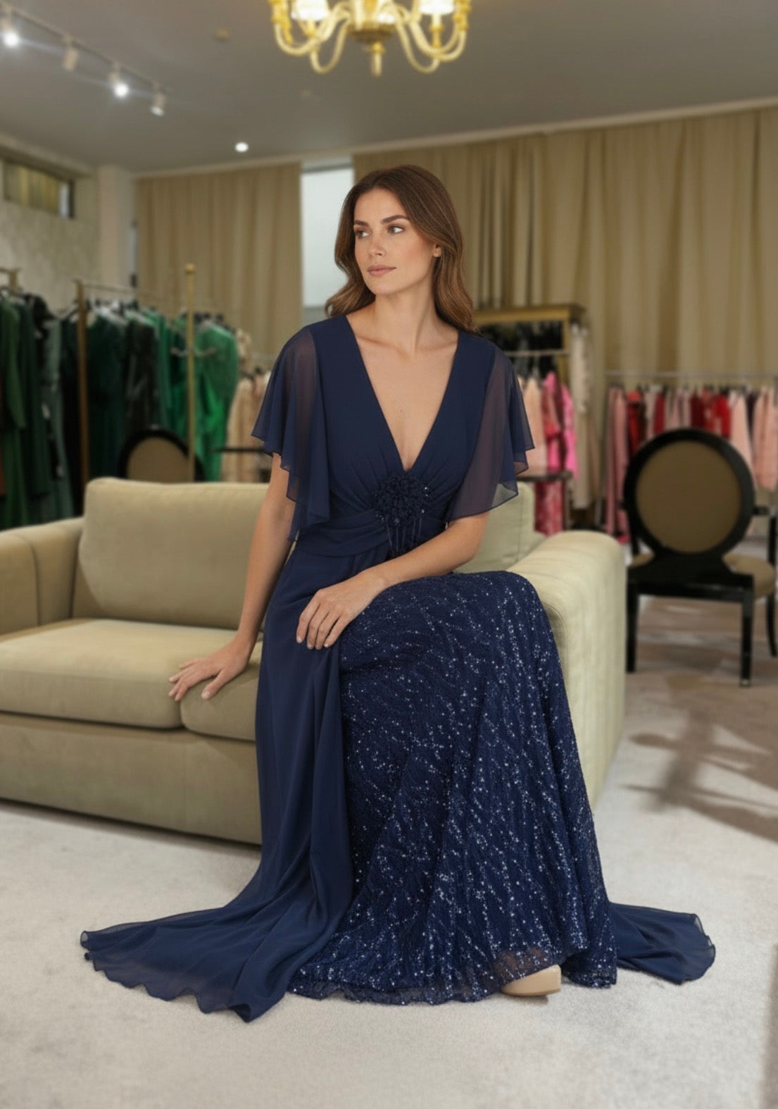 VESTIDO AZUL MARINHO