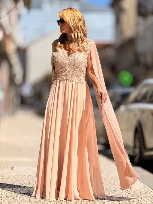 Vestido com manga