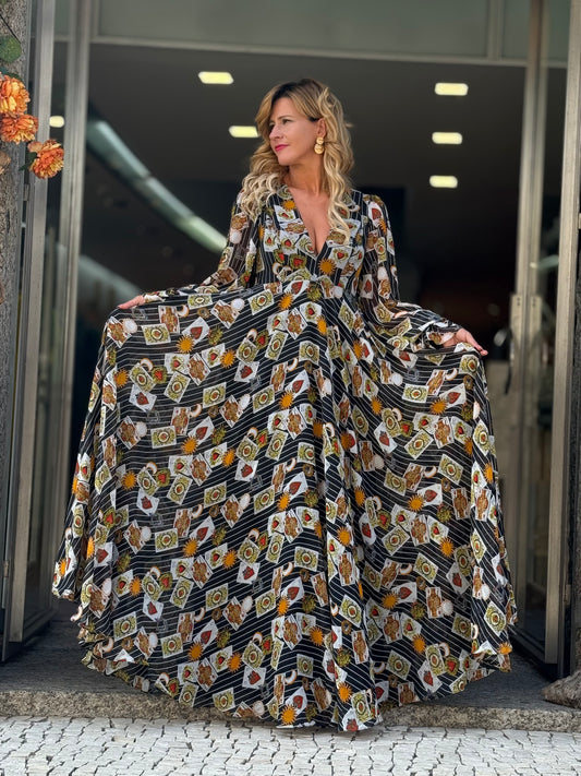 Vestido com padrões