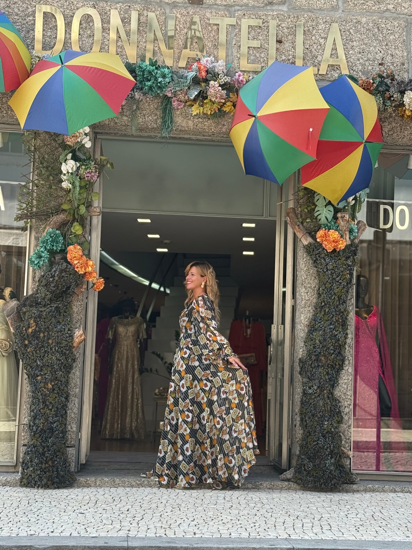 Vestido com padrões