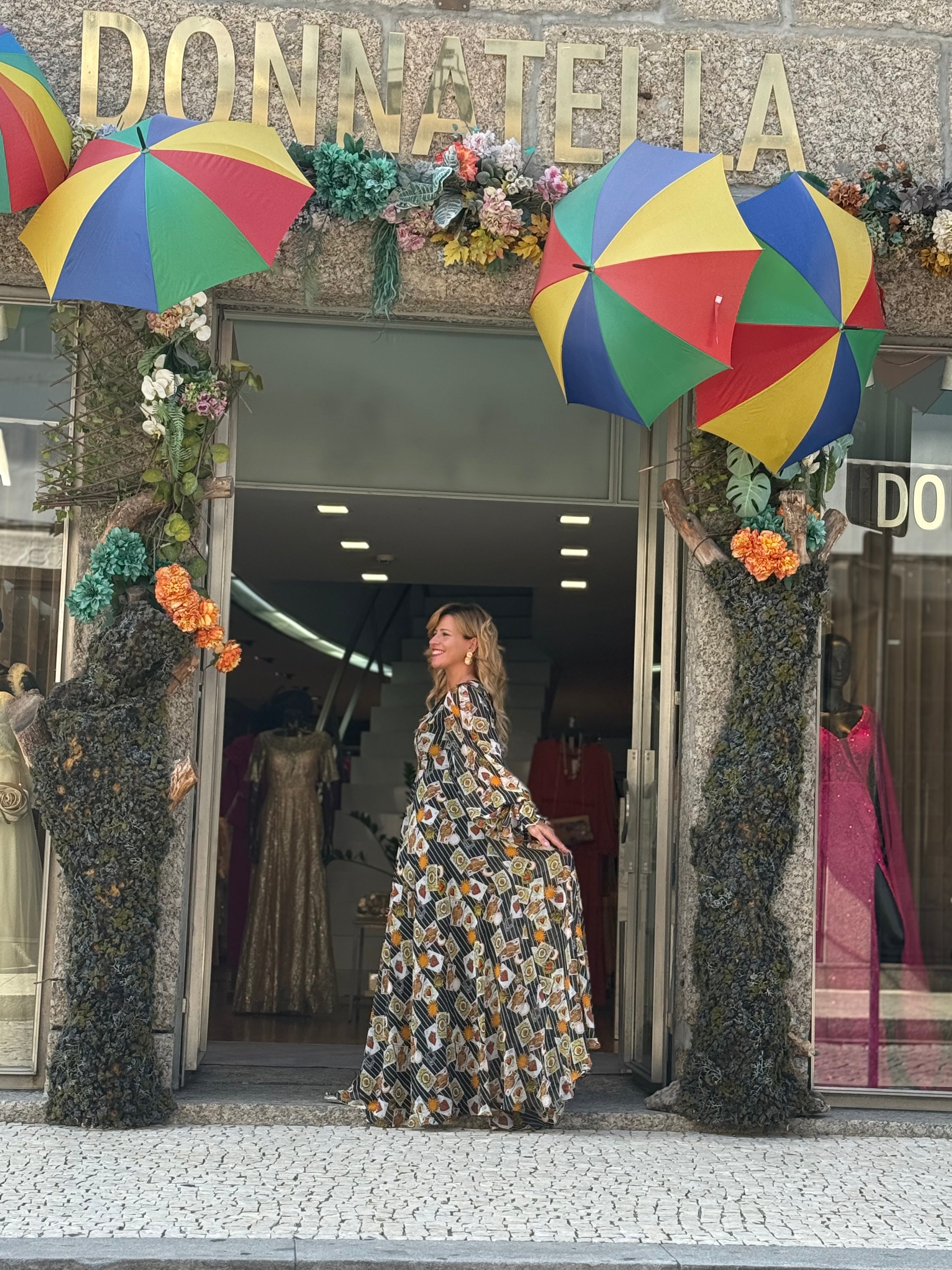 Vestido com padrões