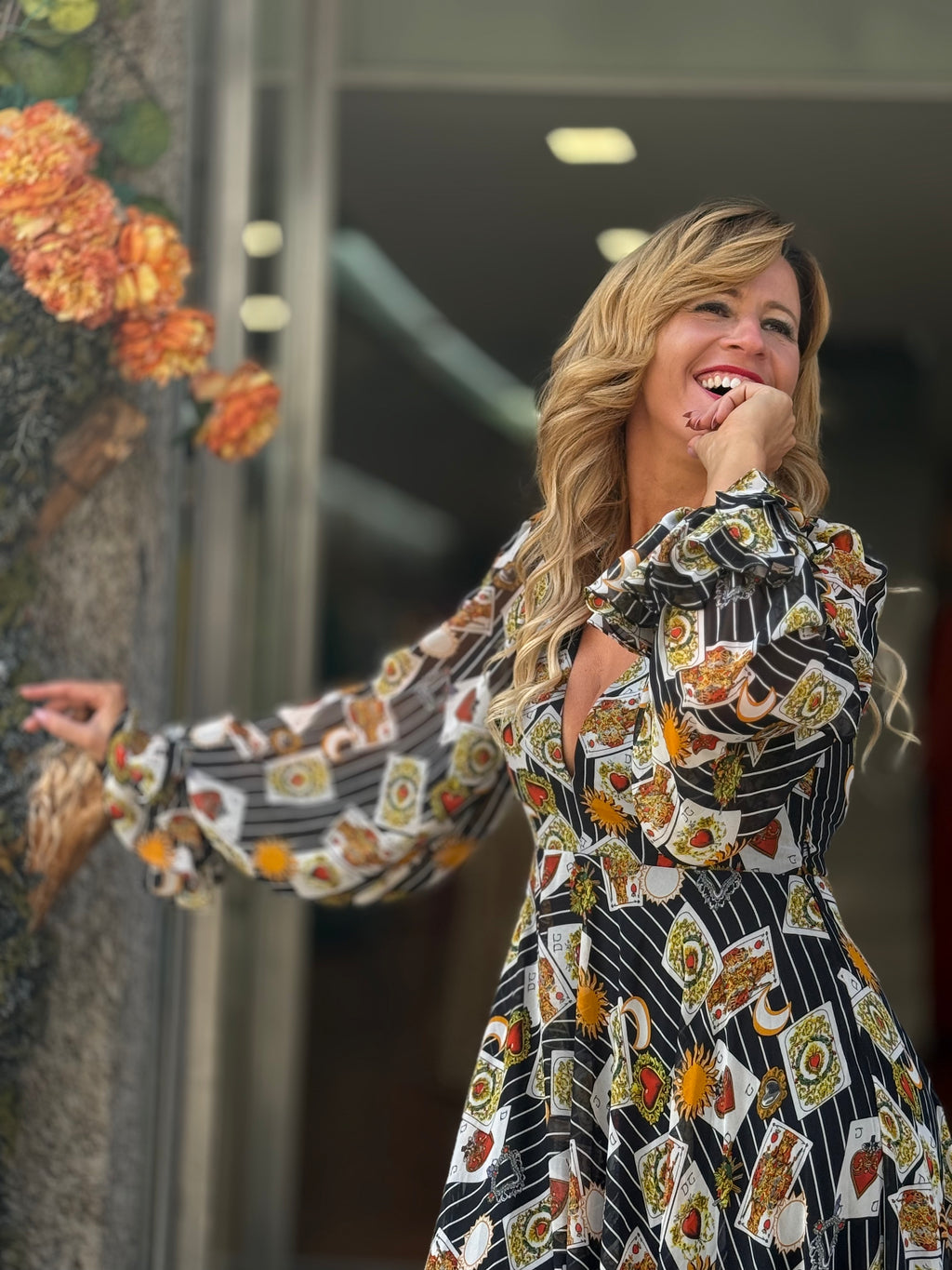Vestido com padrões