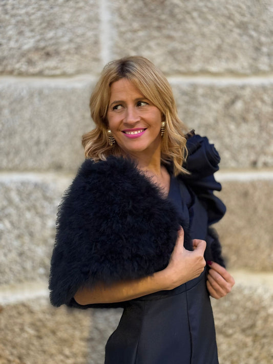 ESTOLA DE PELO DE AVESTRUZ