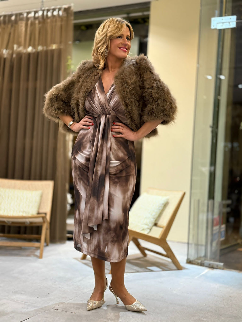 VESTIDO ESTAMPADO MIDI