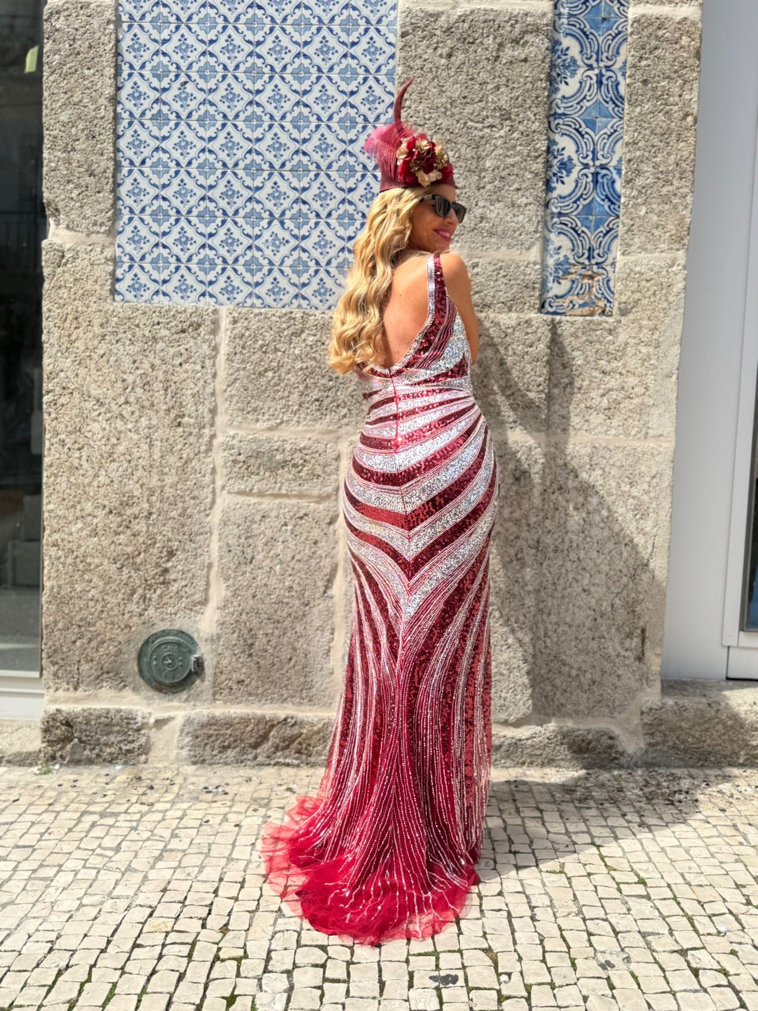 VESTIDO BORDO