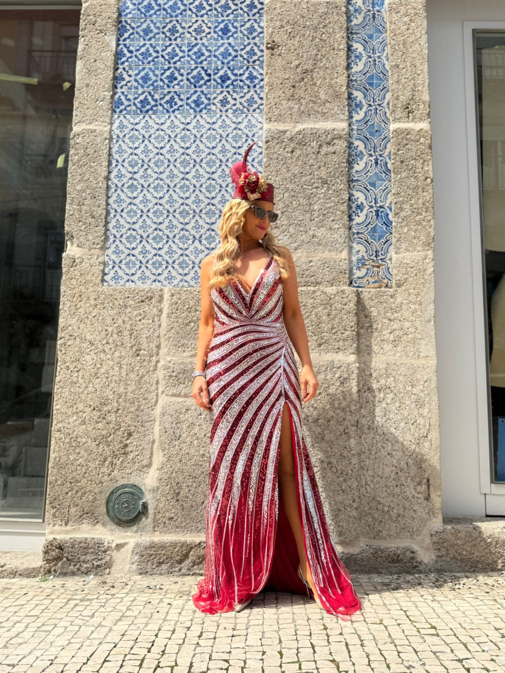 VESTIDO BORDO