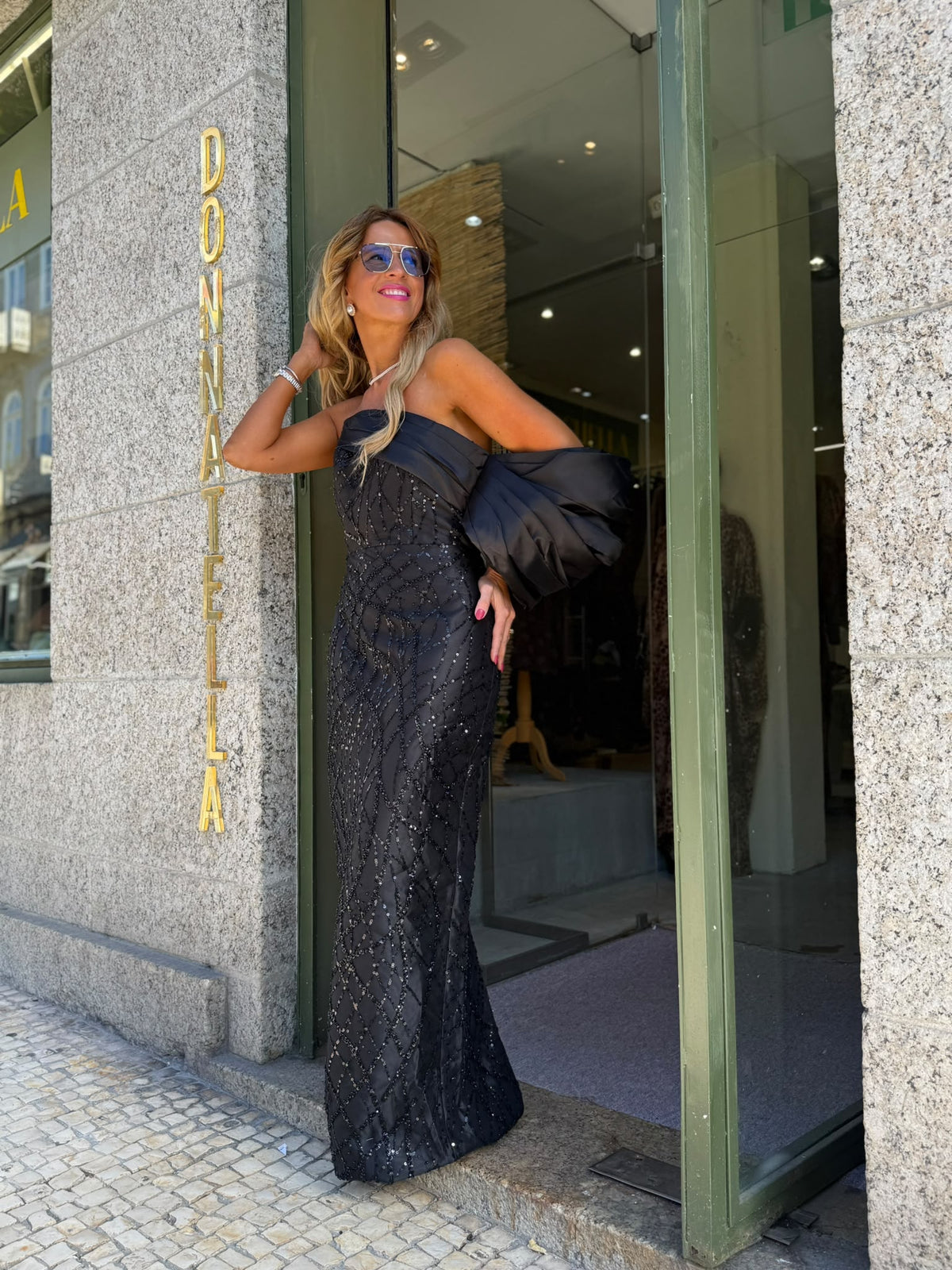 Vestido Longo Preto Glamour
