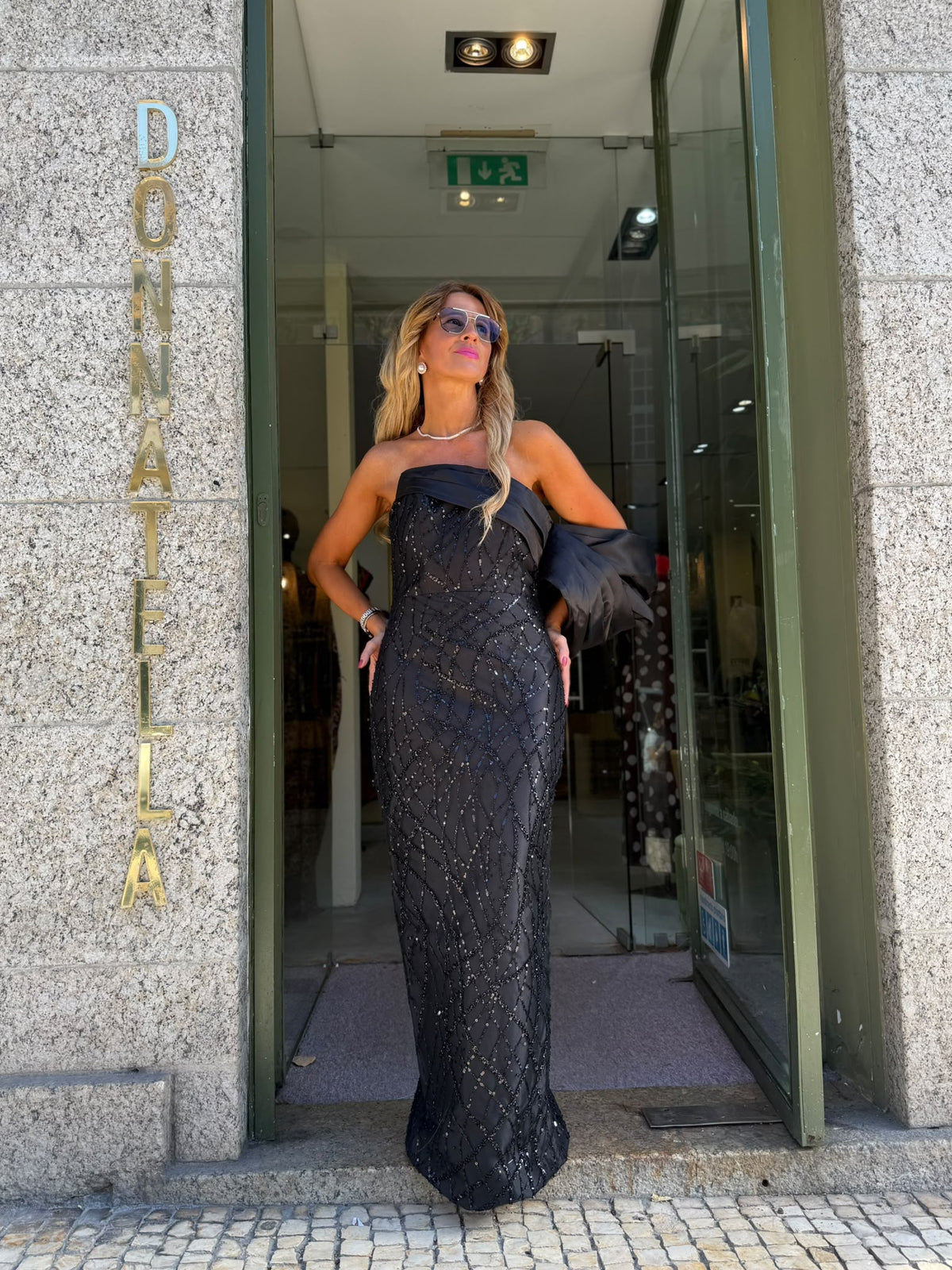 Vestido Longo Preto Glamour