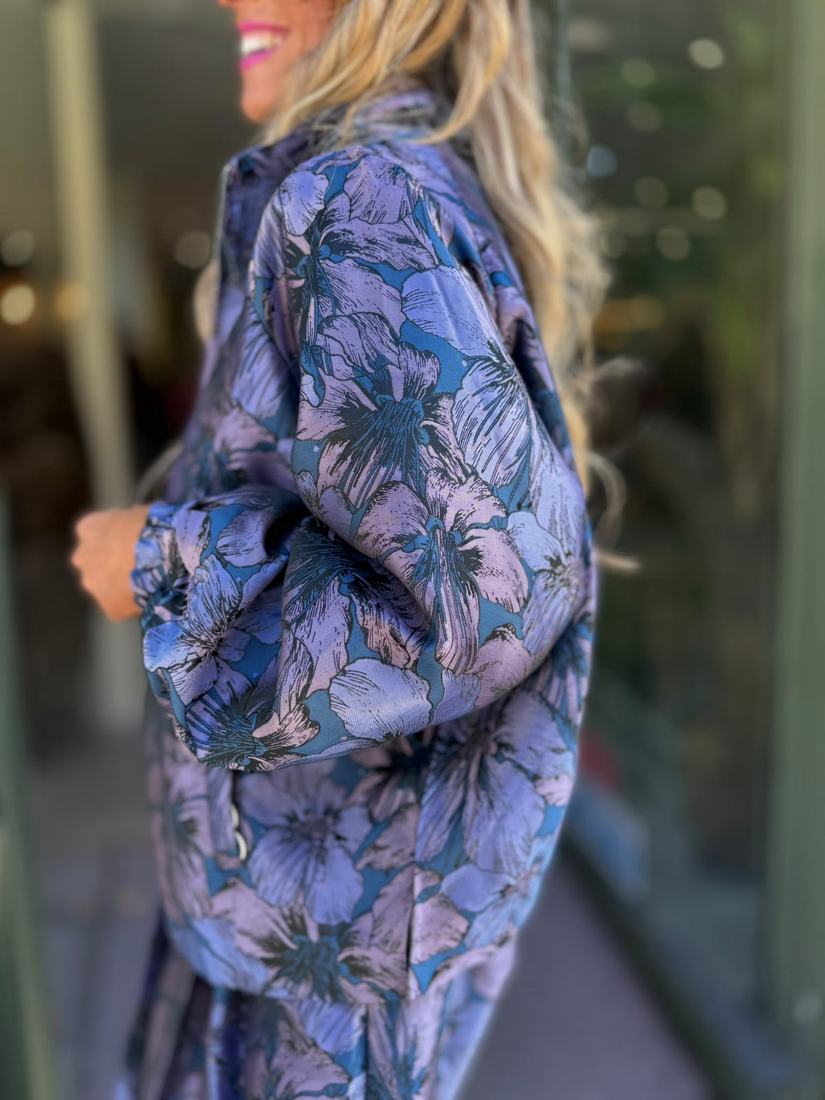 Conjunto Floral Azul