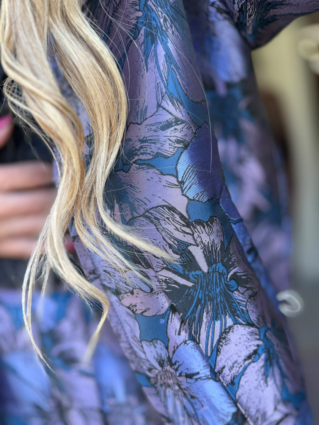 Conjunto Floral Azul