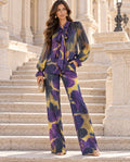 Conjunto Palazzo Elegance em Estampa Abstrata