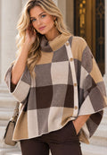 Capa Xadrez Oversized em Tons Terra