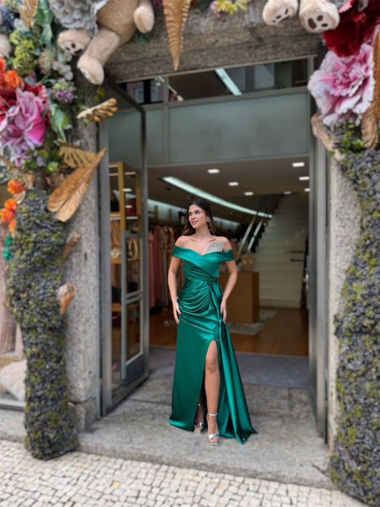 Vestido aplique de brilho