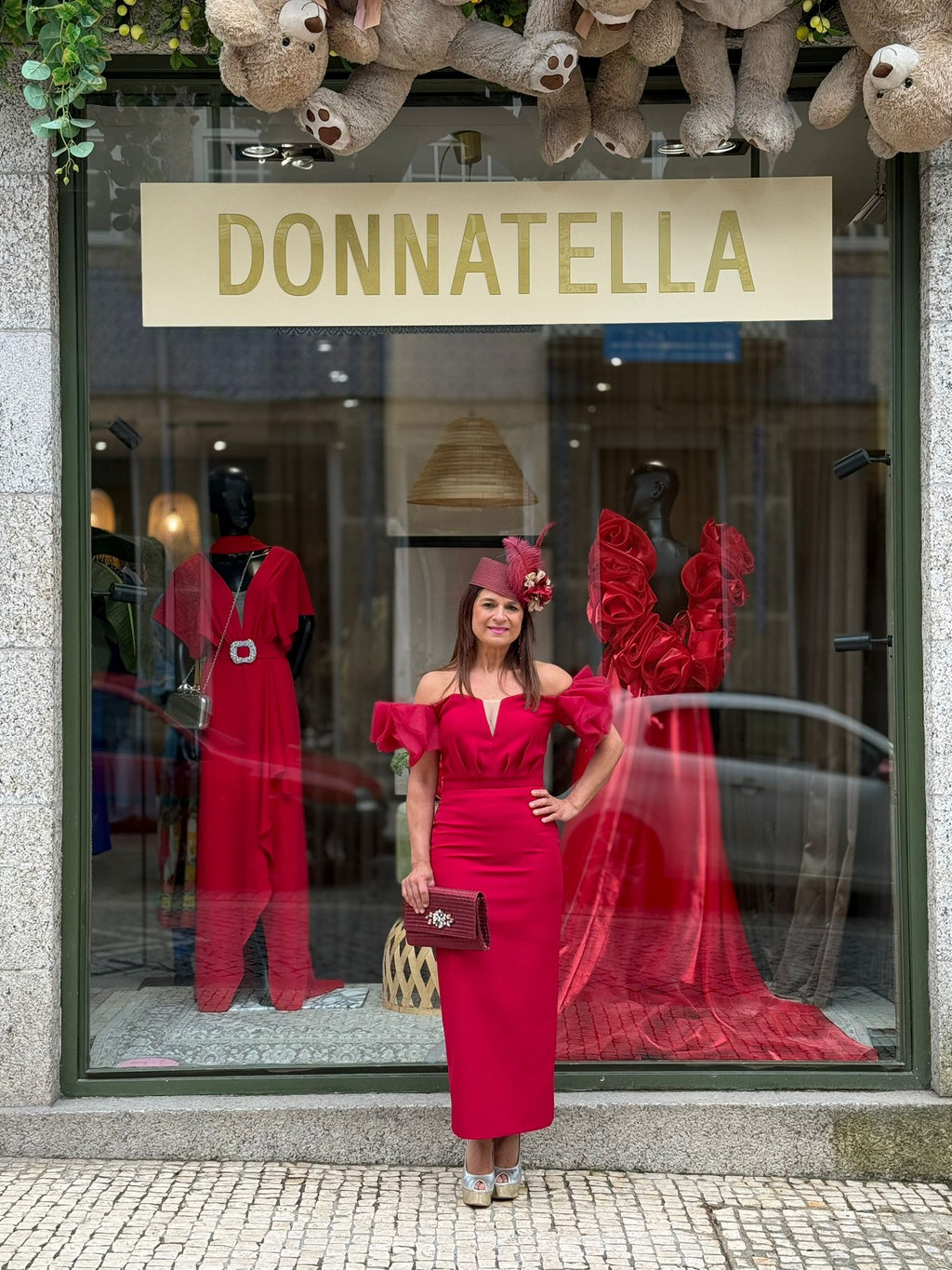 VESTIDO VERMELHO DECOTE EM V