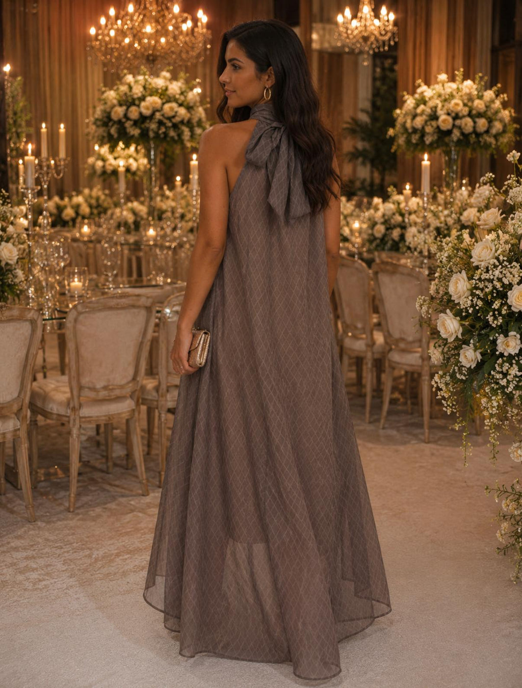 VESTIDO LONGO GOLA HALTER