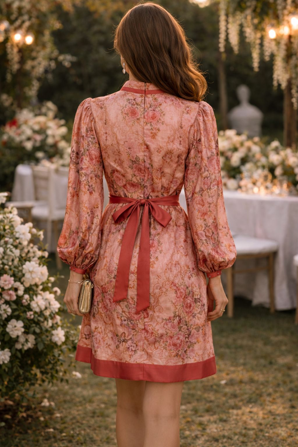 VESTIDO CURTO ESTAMPADO COM BOTÕES