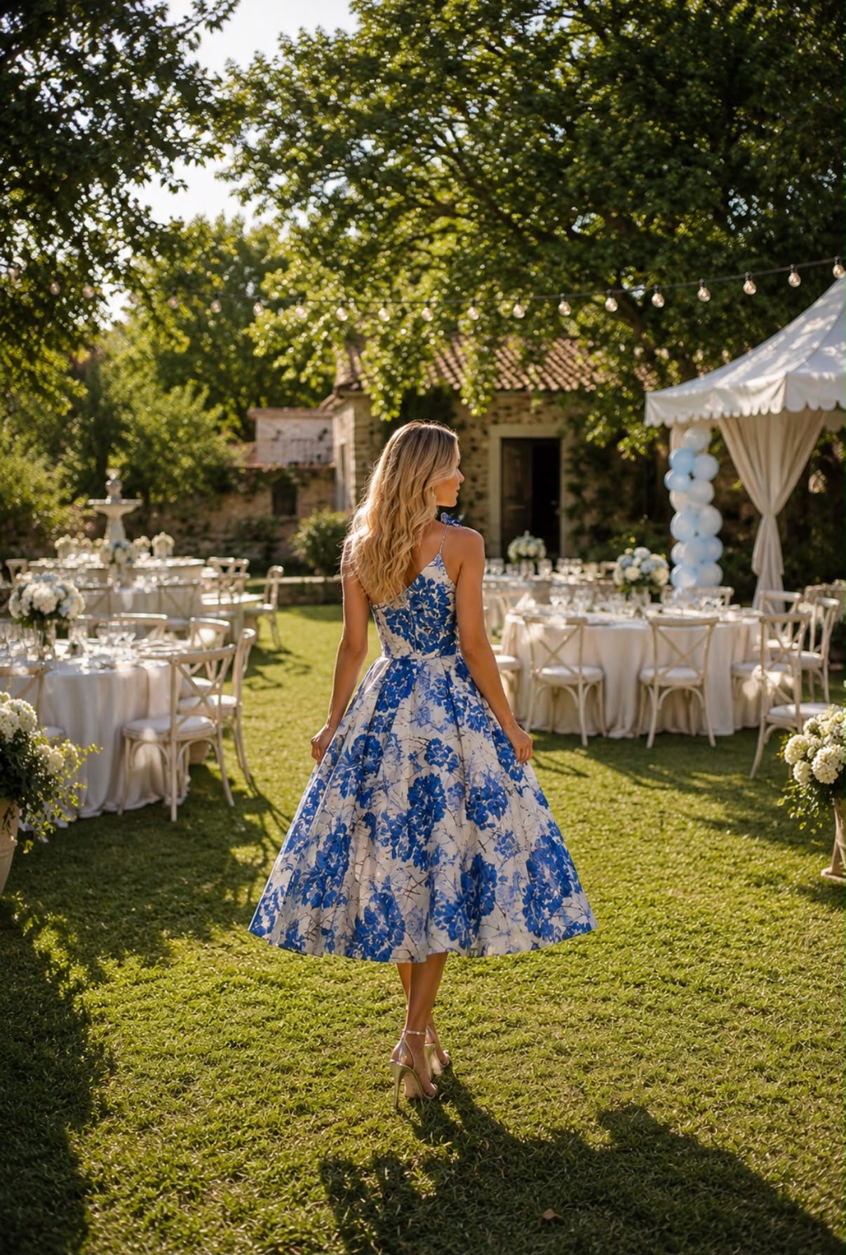 VESTIDO MIDI BROCADO ELEGANCE