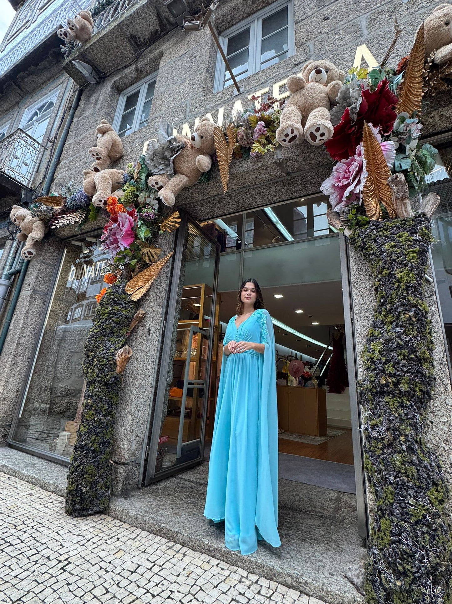 Vestido com manga