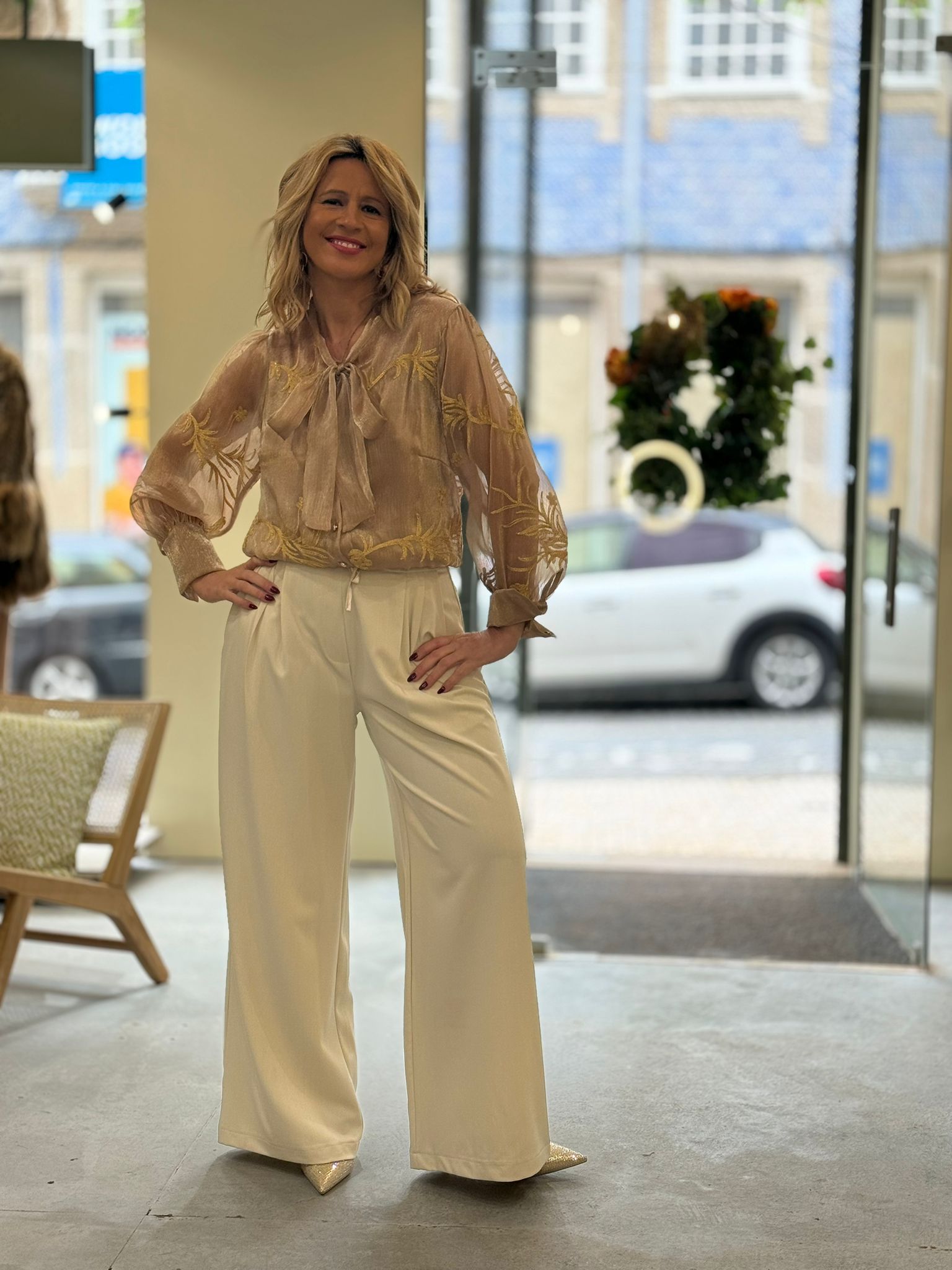 Calça pérola