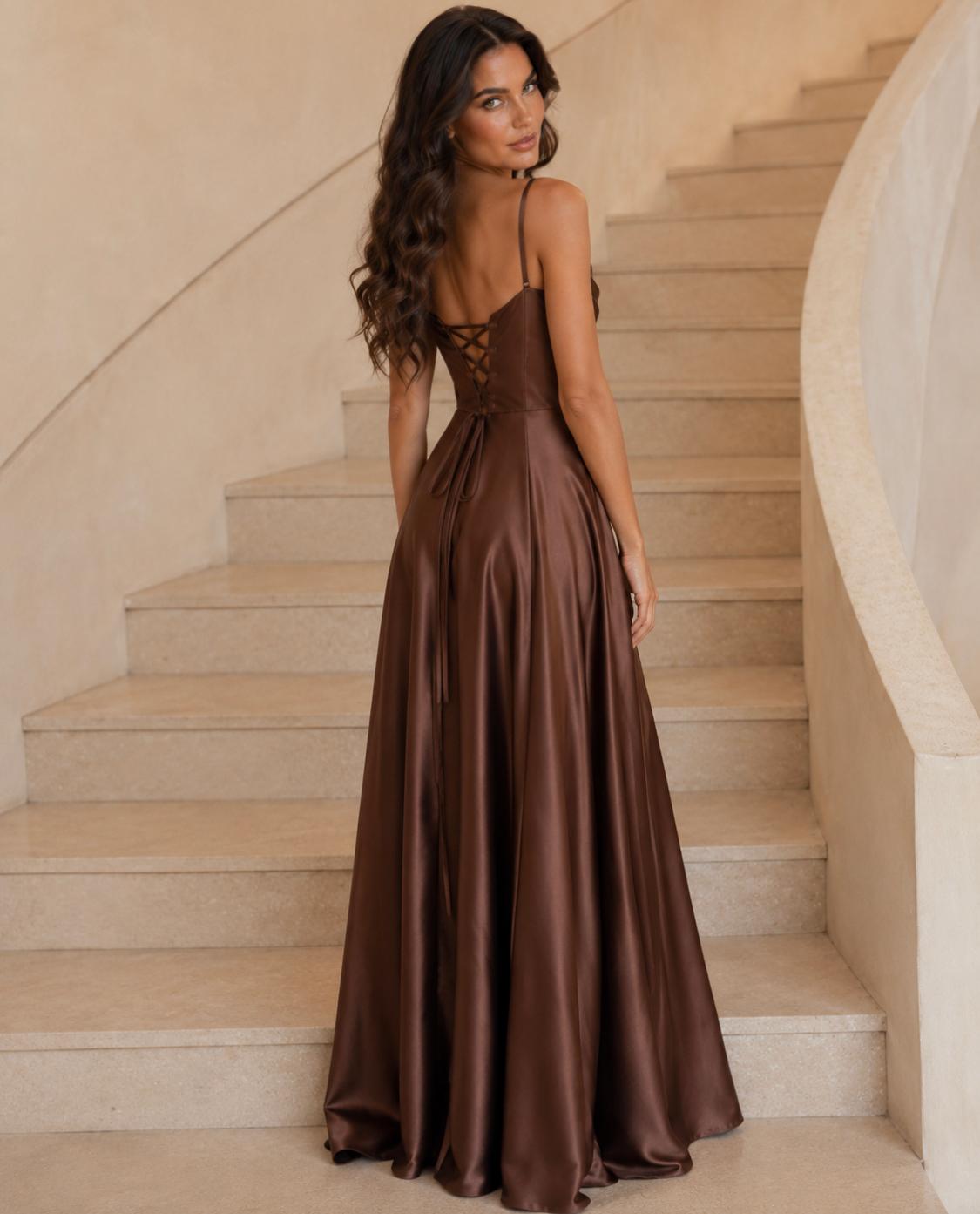 VESTIDO ACETINADO ESTRUTURADO