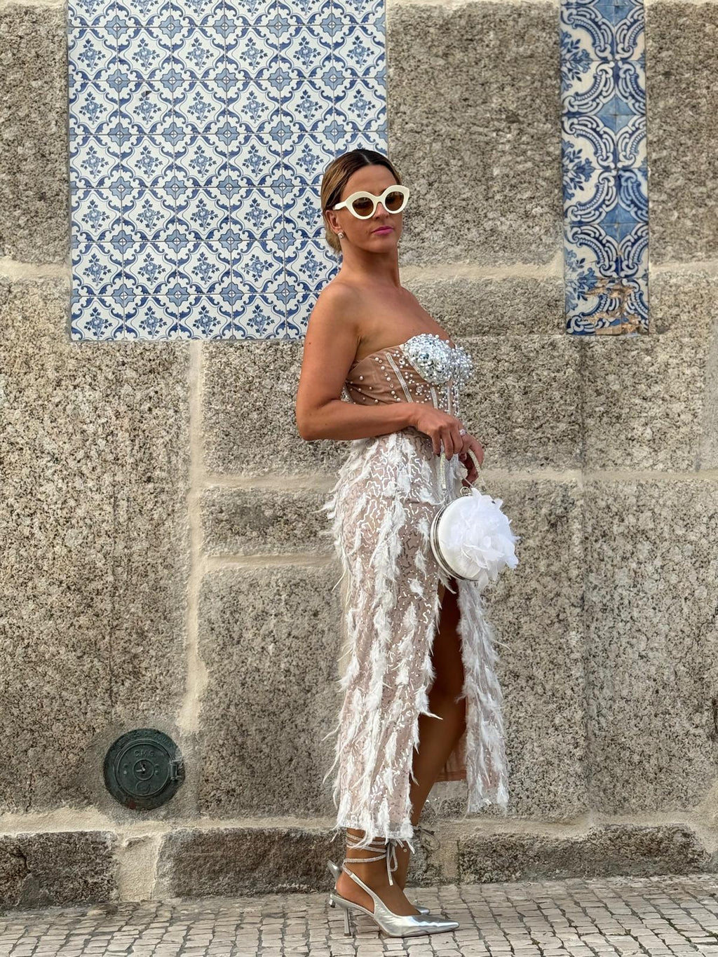 VESTIDO MIDI BORDADO