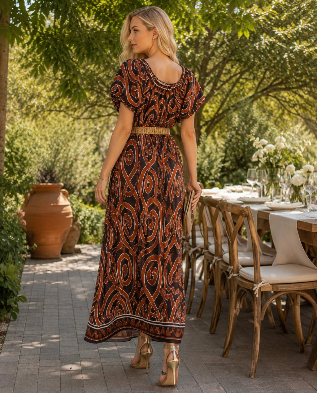 VESTIDO ÉTNICO TERRACOTA