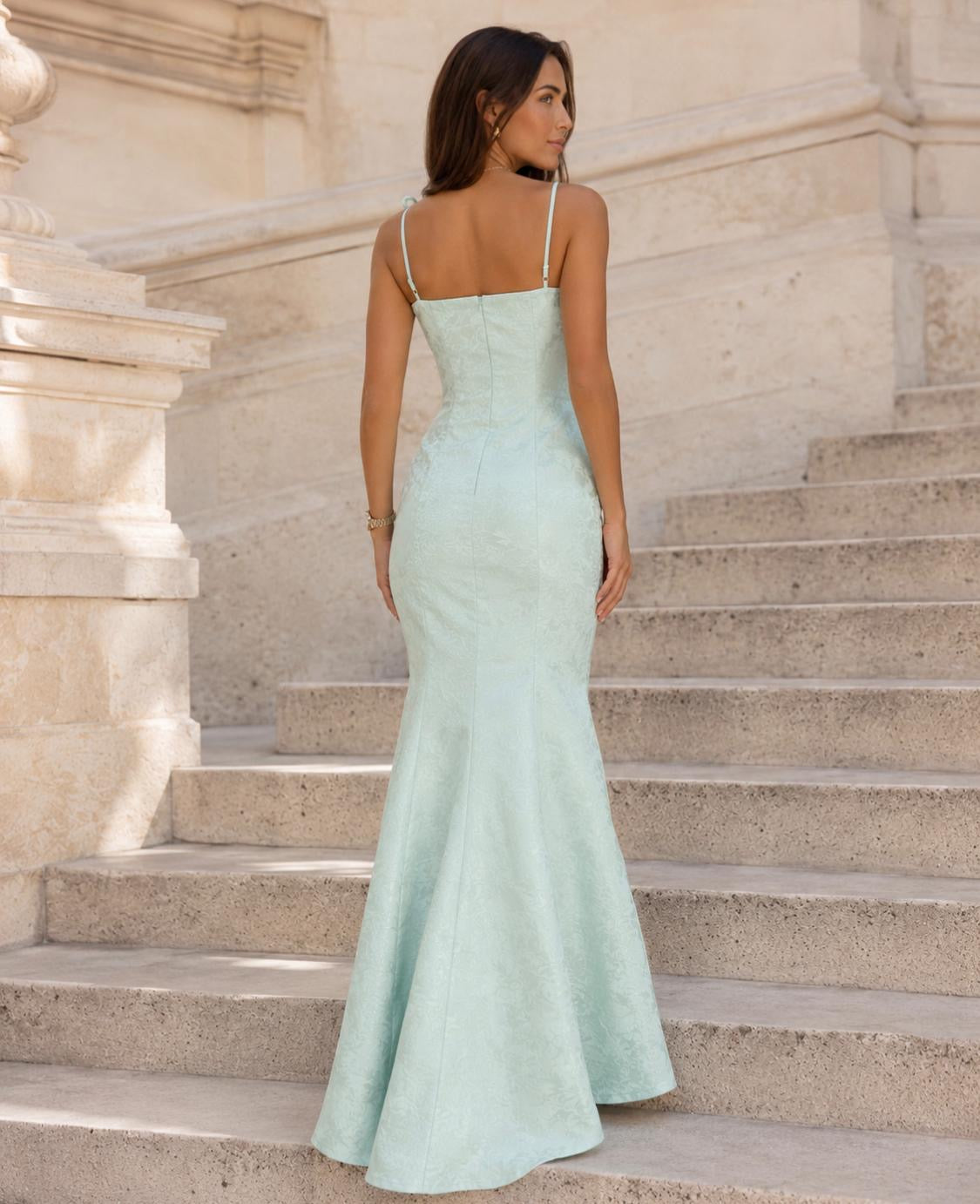VESTIDO LONGO TEXTURIZADO