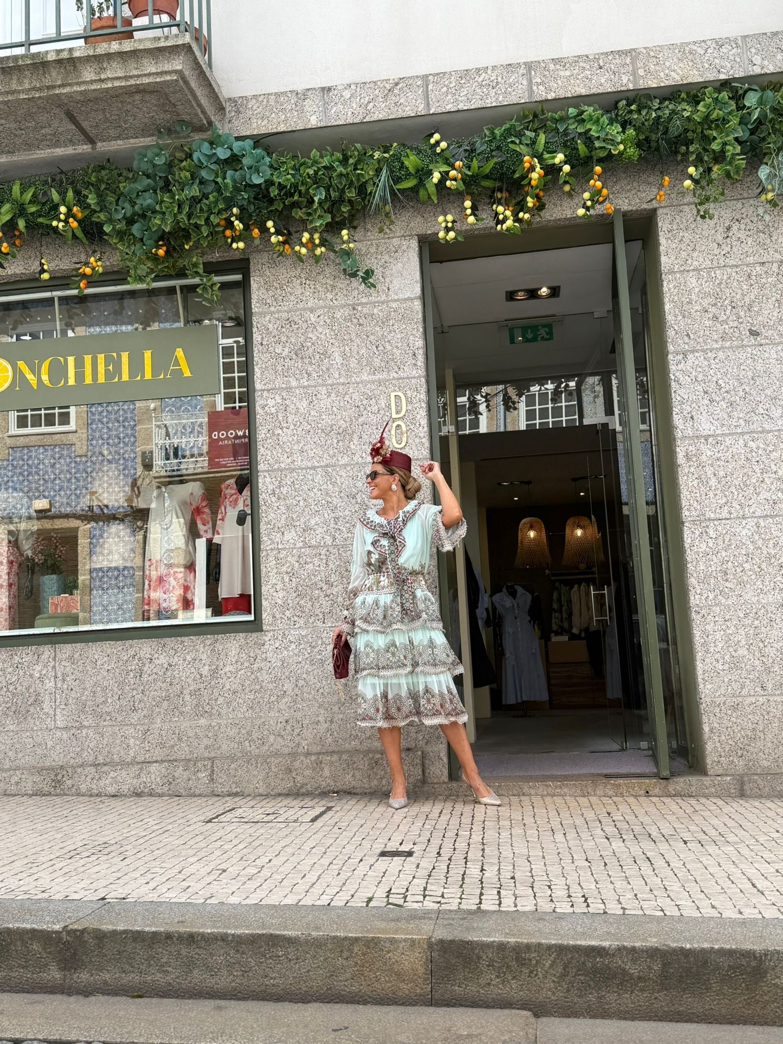 VESTIDO ESTAMPADO VERDE ÁGUA