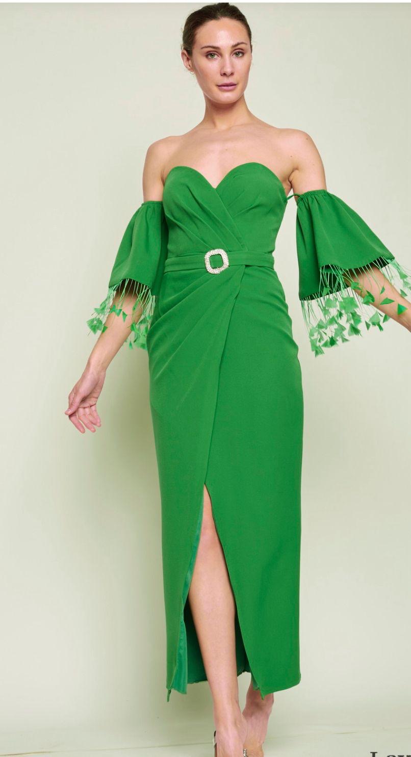 VESTIDO CORTE SEREIA MIDI