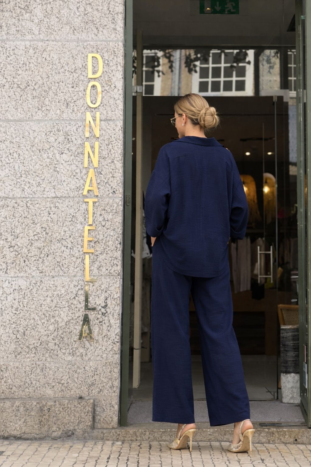 CONJUNTO CASUAL CHIC AZUL MARINHO