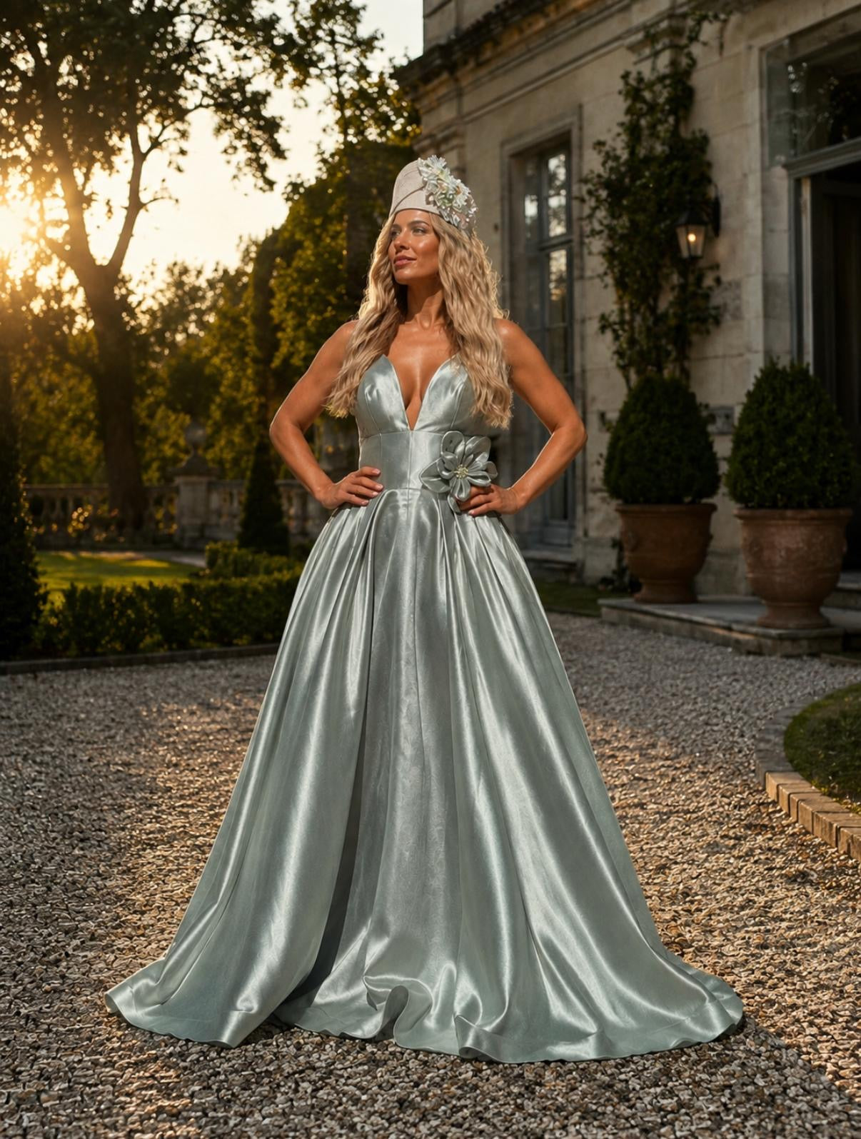 VESTIDO VERDE ÁGUA