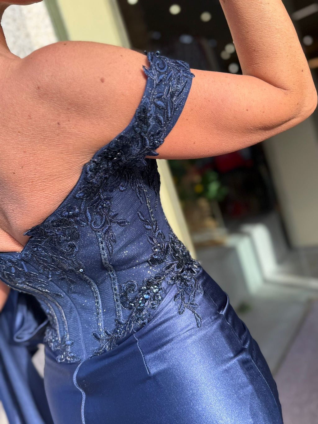 VESTIDO SEREIA AZUL MARINHO