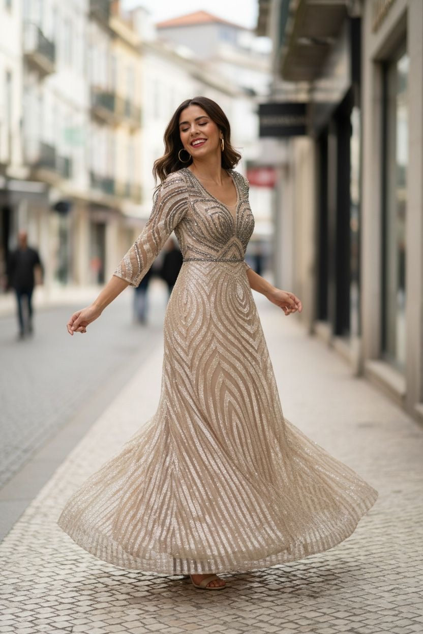VESTIDO PRINCESA EM PEDRARIA