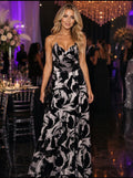 VESTIDO COMPRIDO PRETO E BRANCO