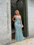 VESTIDO SEREIA LANTEJOULAS