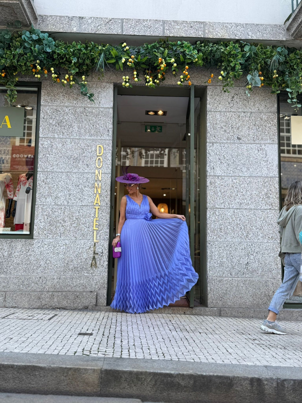 VESTIDO PLISSADO LAVANDA