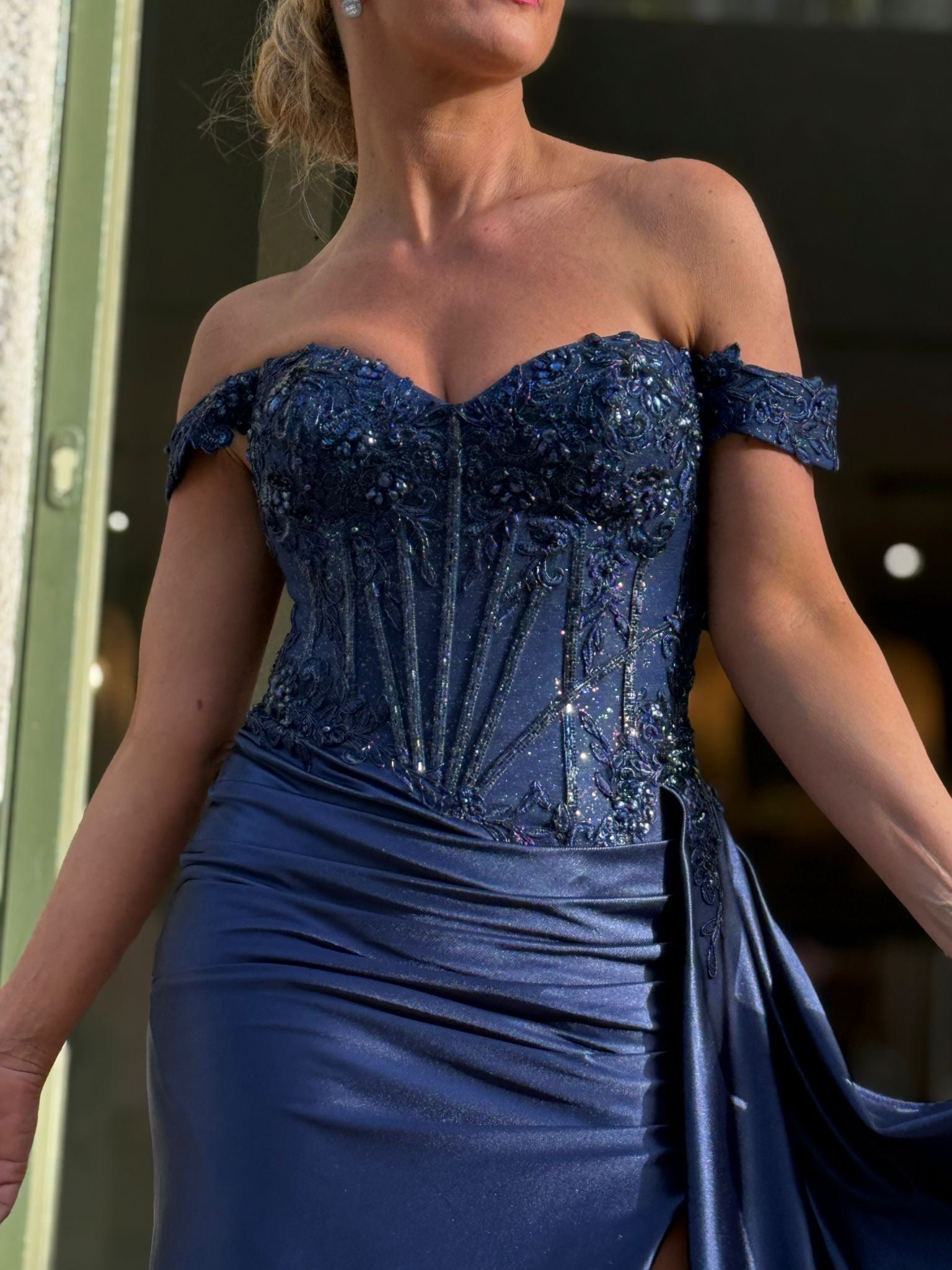 VESTIDO SEREIA AZUL MARINHO