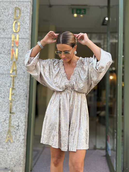 VESTIDO CURTO CHAMPAGNE