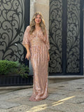 VESTIDO EM LANTEJOULAS COM MANGA