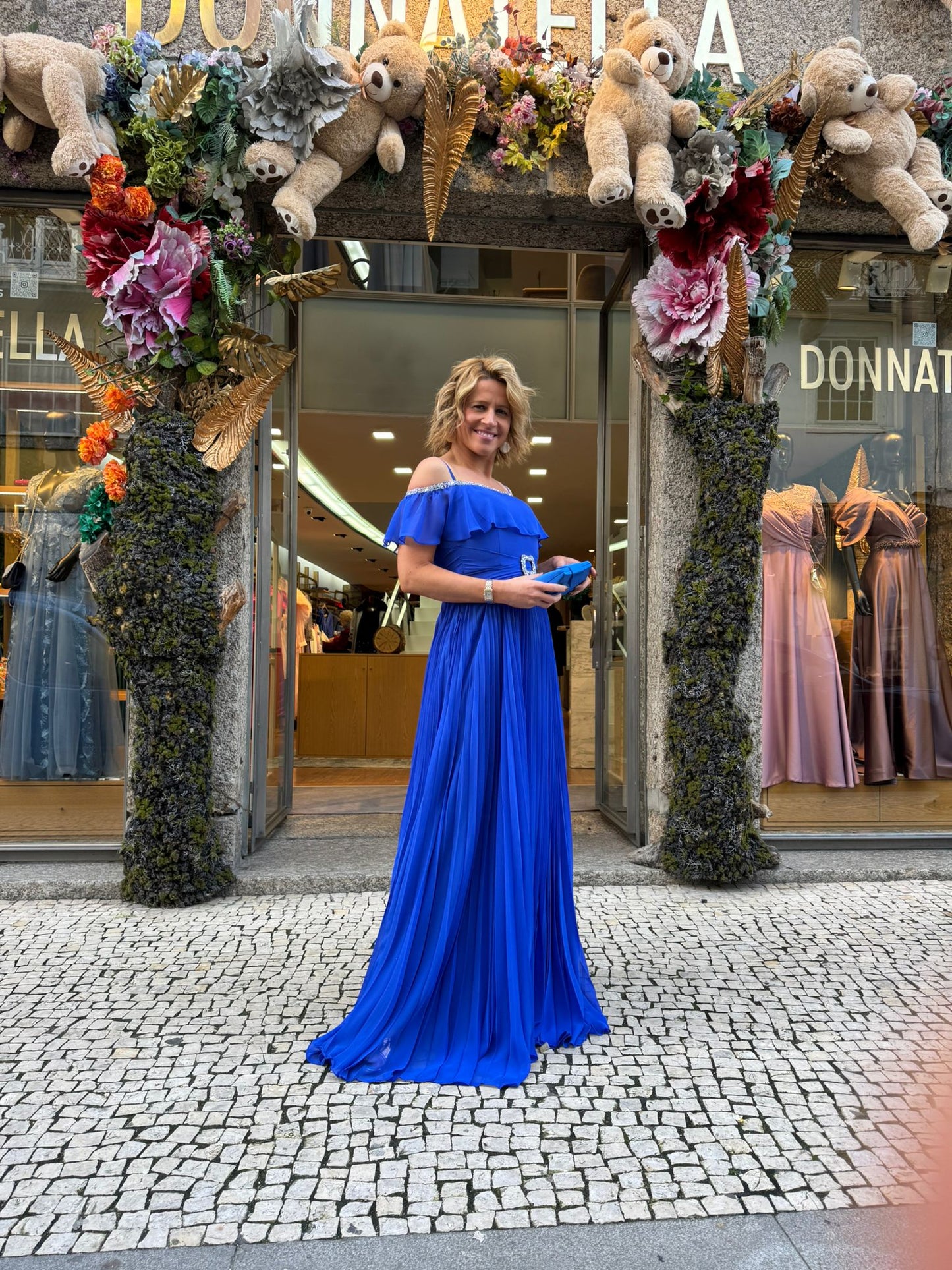 Vestido brilho plissado