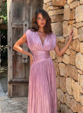 VESTIDO LONGO PLISSADO