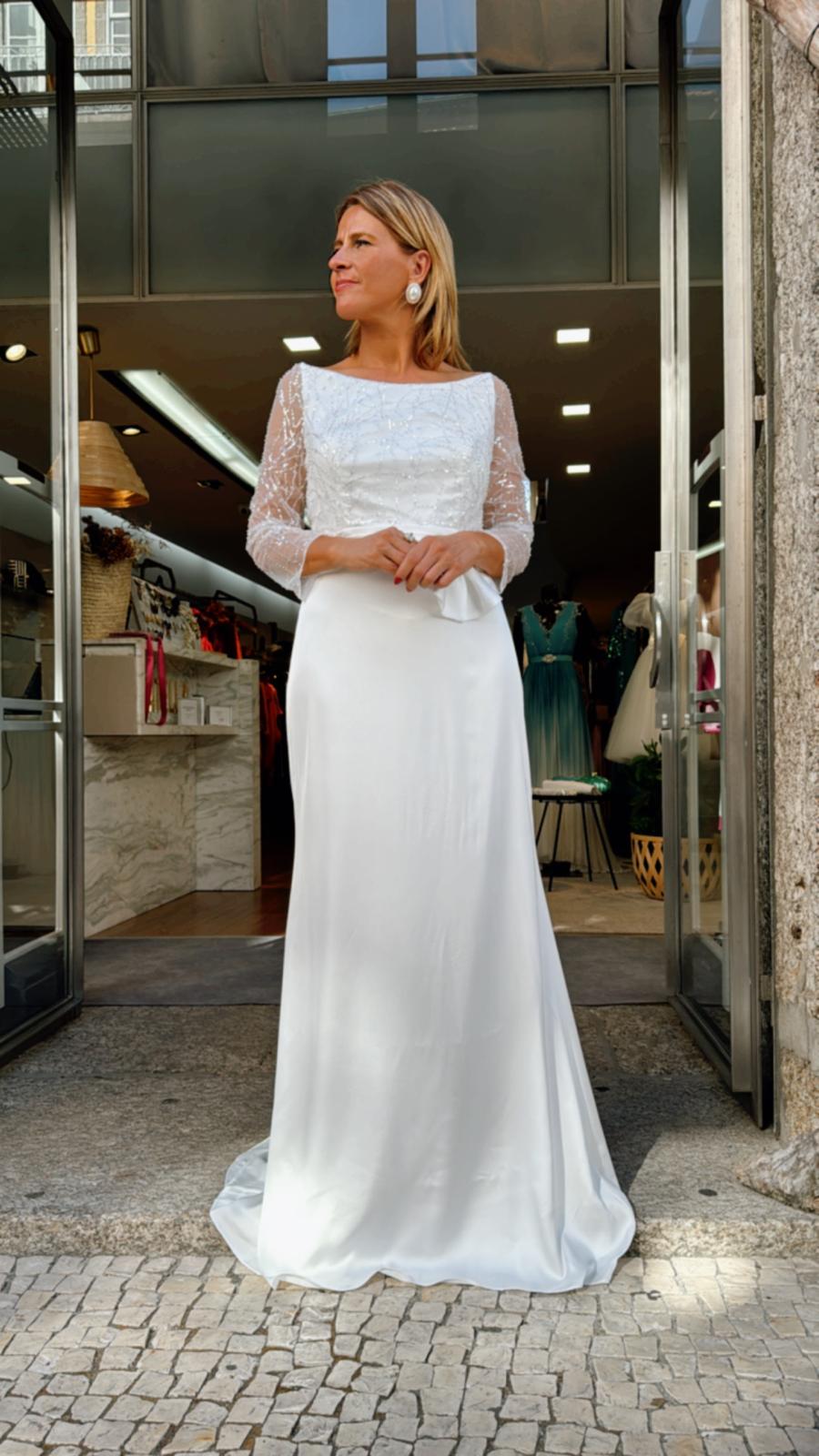 Vestido de noiva com lantejoula