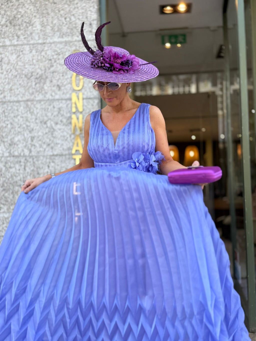VESTIDO PLISSADO LAVANDA