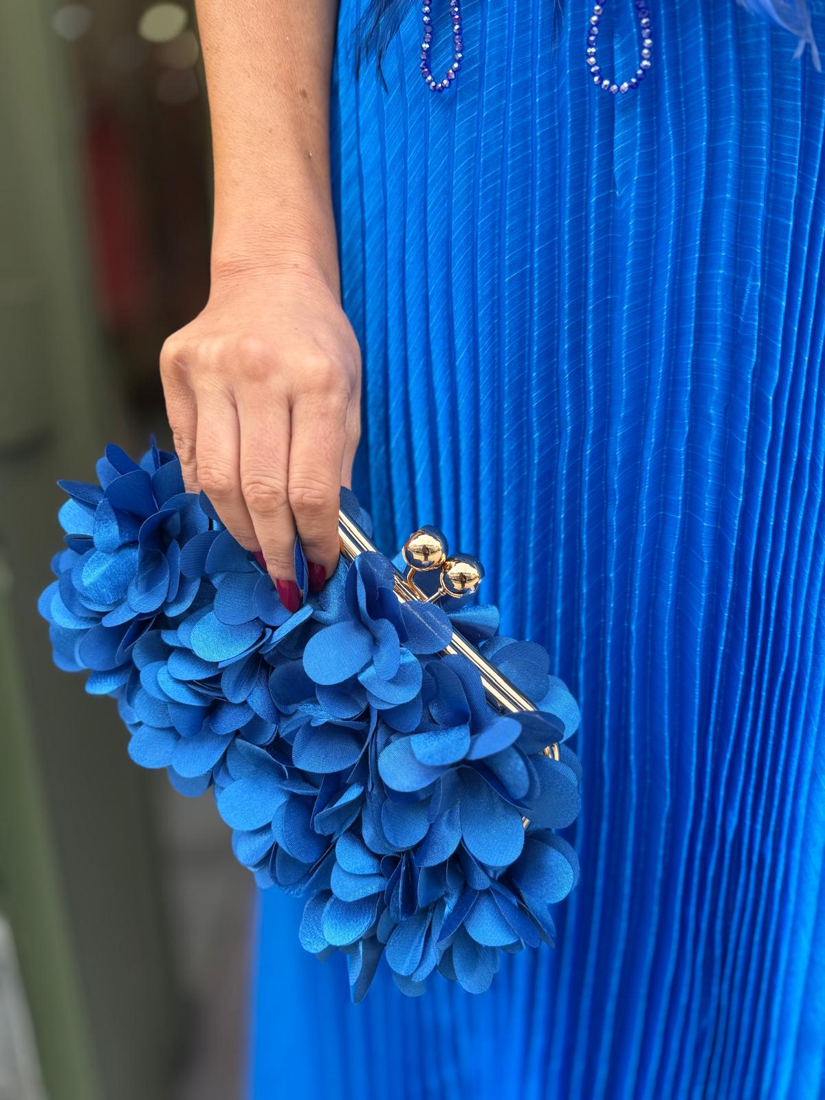 VESTIDO AZUL PLISSADO